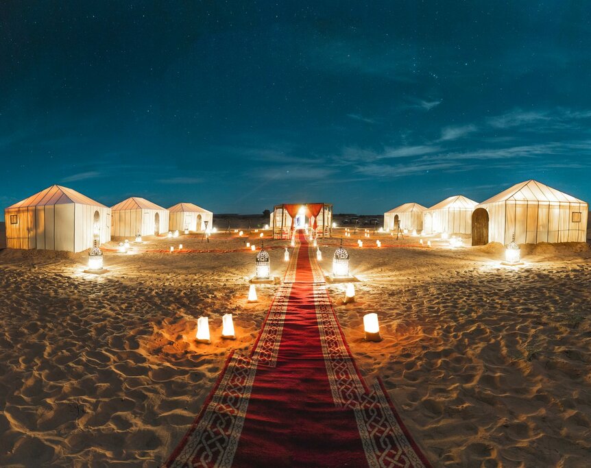 deserrt camp in morocco